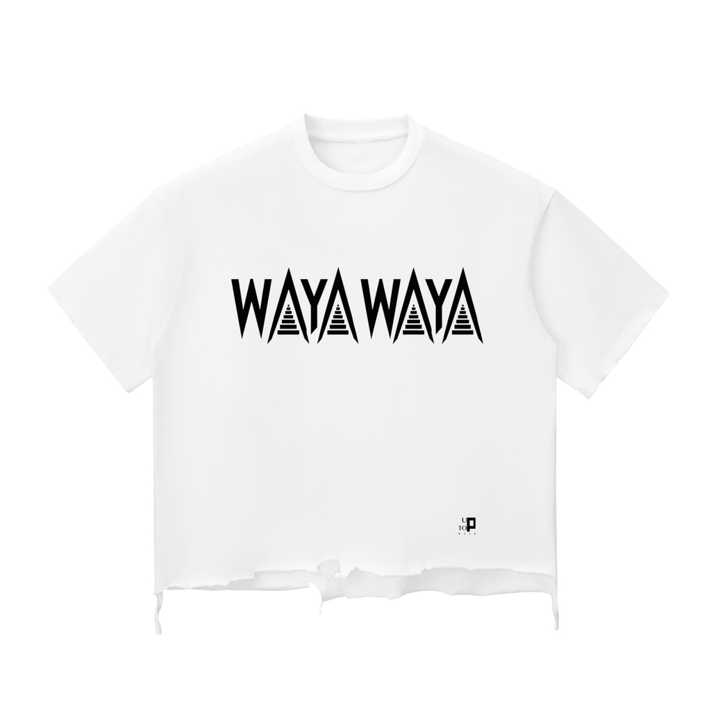 UPTOPWEAR  Snow Wash Raw-Hem Boxy T-shirt