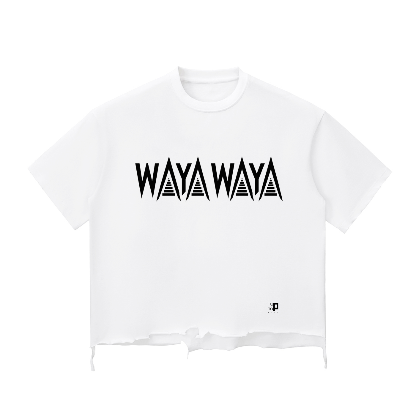 UPTOPWEAR  Snow Wash Raw-Hem Boxy T-shirt