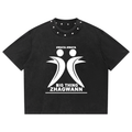 UPTOPWEAR Unisex Washed Boxy Studded T-Shirt