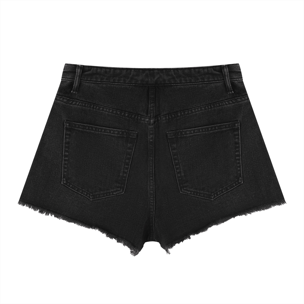 UptopWear Women’s Vintage Wash High Rise Denim Shorts