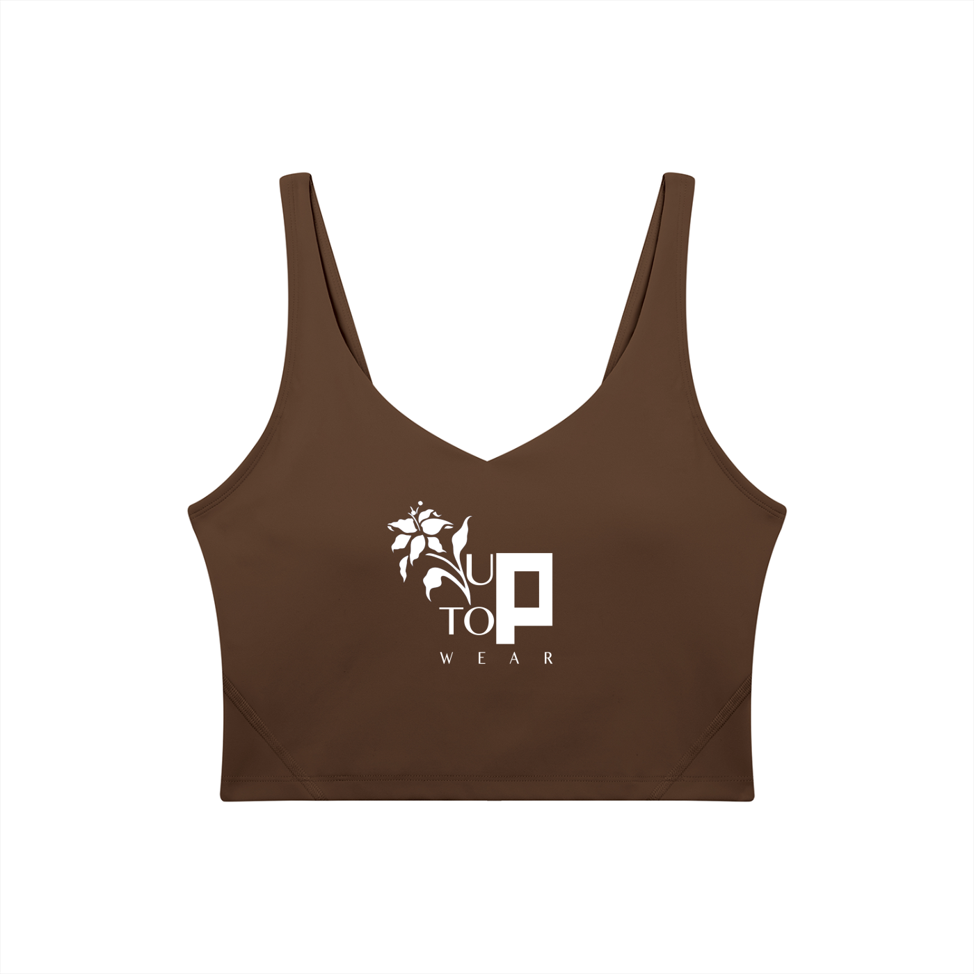 UPTOPWEAR Women's V-Neck Yoga Sports Bra