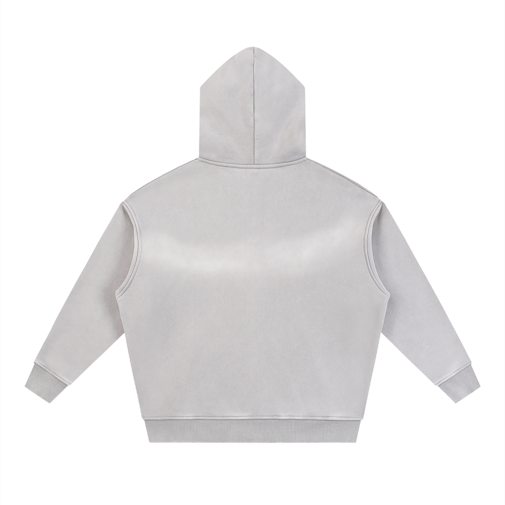 UPTOPWEAR Sunfade Two-way Zipper Boxy Fleece Hoodie