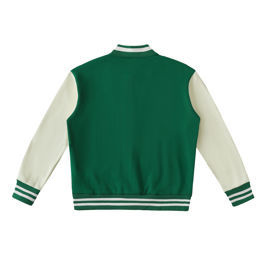 UPTOPWEAR Two-Tone Fleeced Varsity Jacket