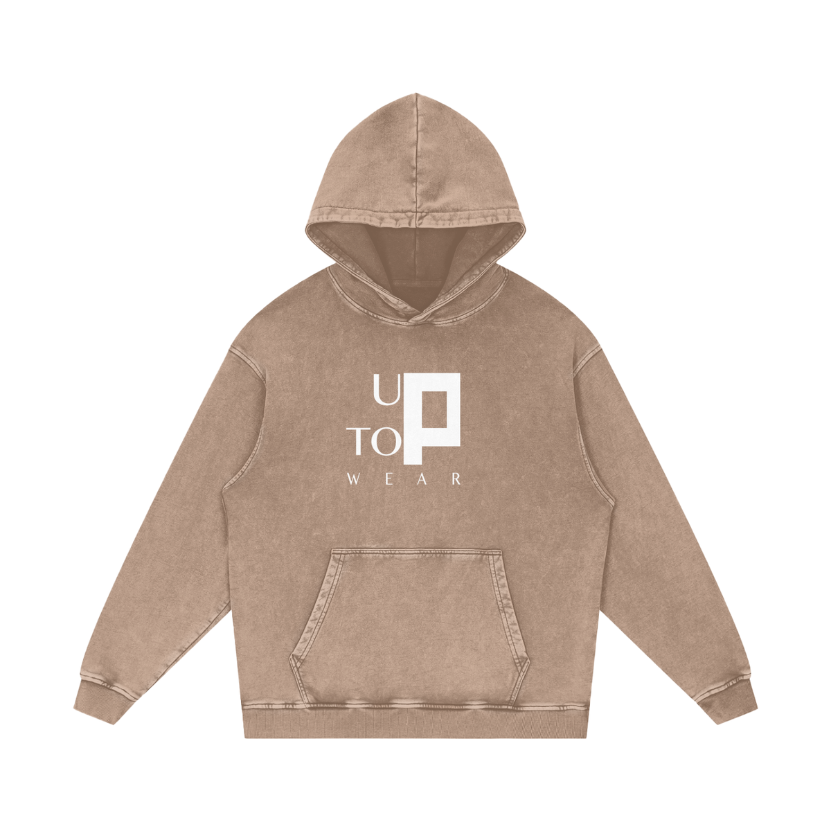 UPTOPWEAR Snow Washed Loose Cotton Hoodie