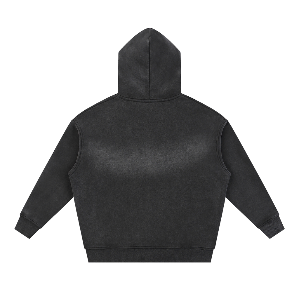 UPTOPWEAR Sunfade Two-way Zipper Boxy Fleece Hoodie