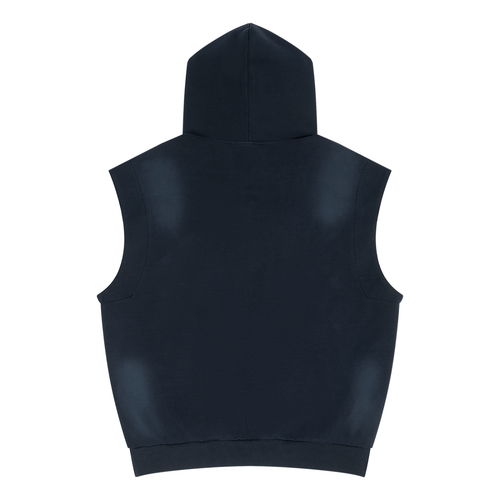 UptopWear Unisex Vintage Wash Sun Fade Sleeveless Hoodie