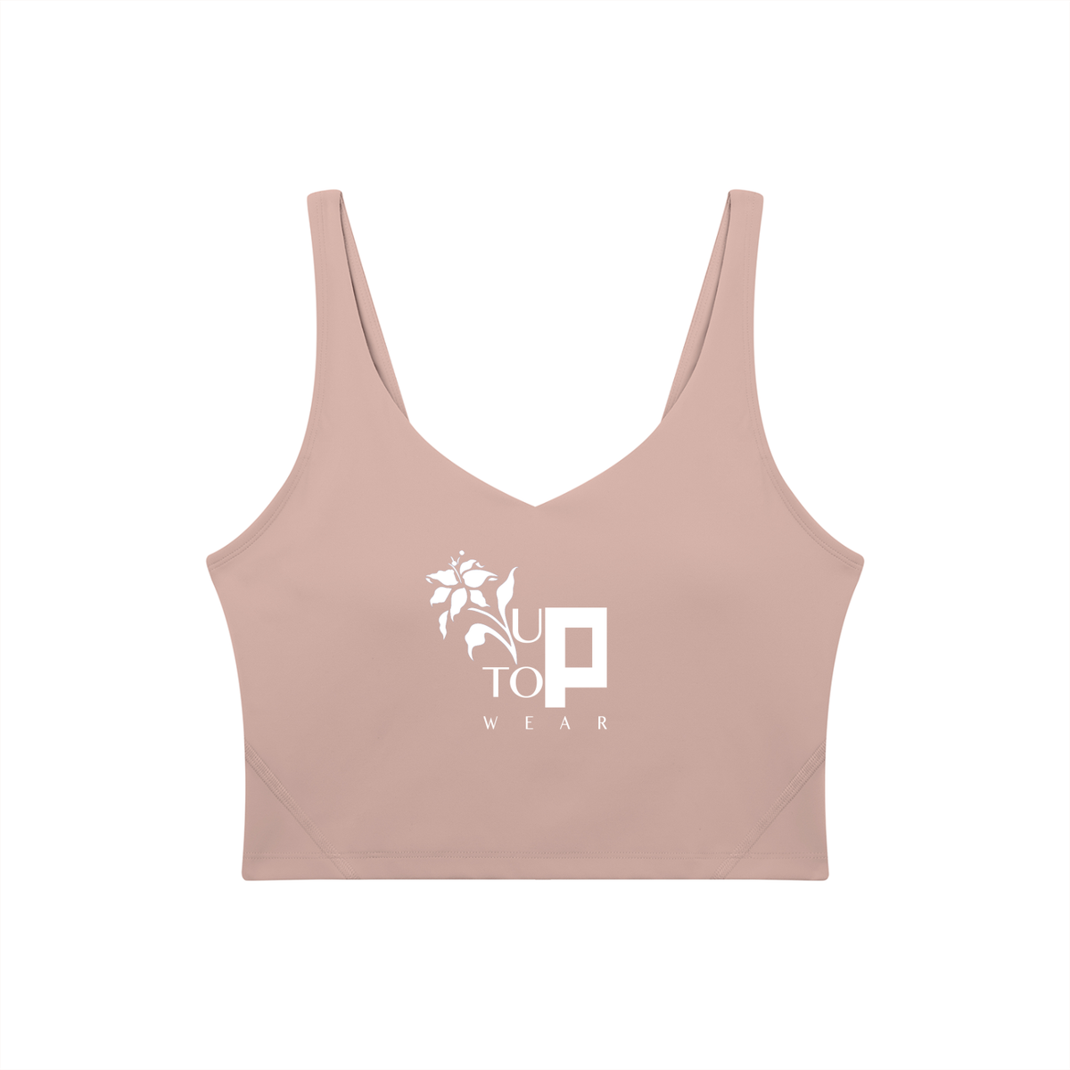 UPTOPWEAR Women's V-Neck Yoga Sports Bra