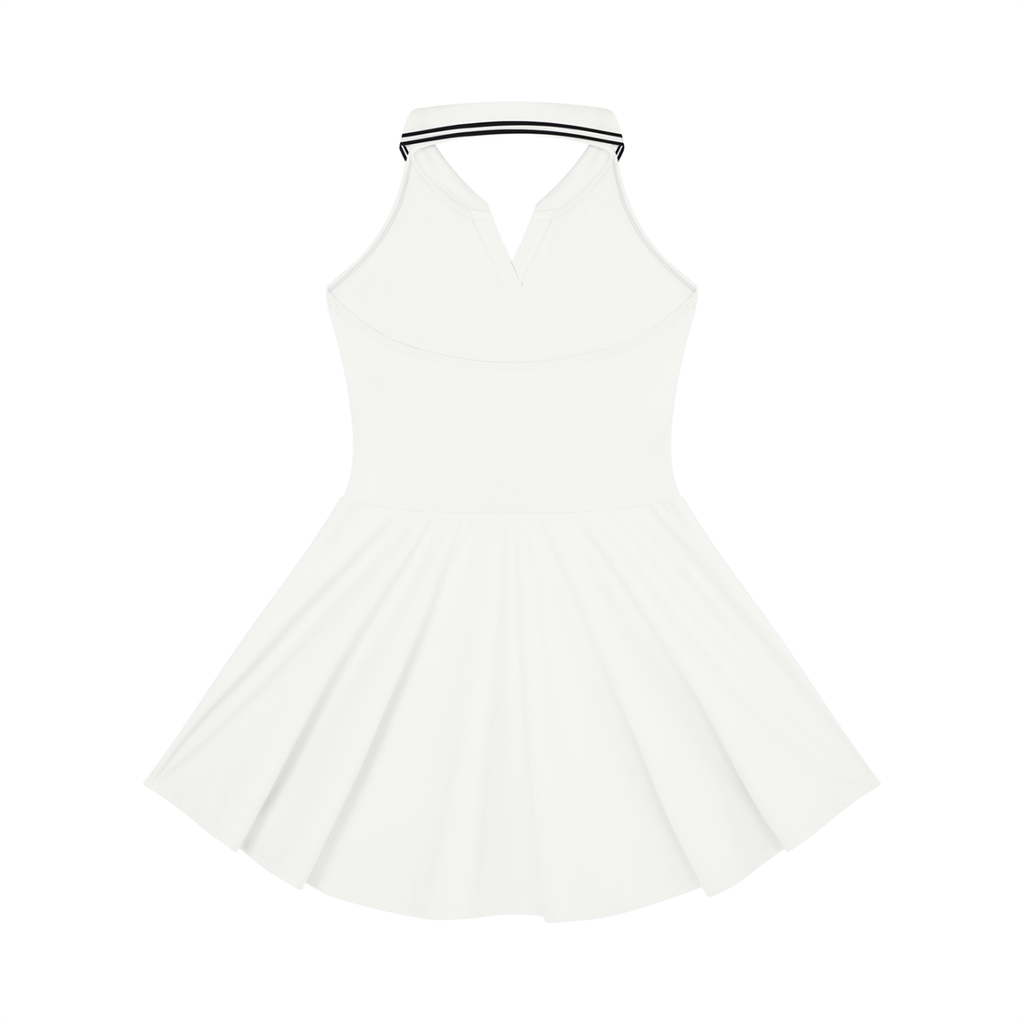 UPTOPWEAR Women's Collared Halter A-Line Tennis Dress