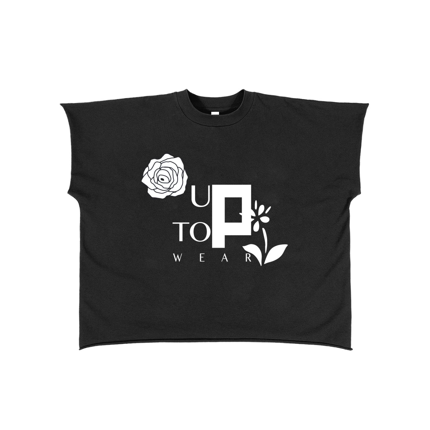 UPTOPWEAR Raw Edge Boxy Non-Shrink T-Shirt