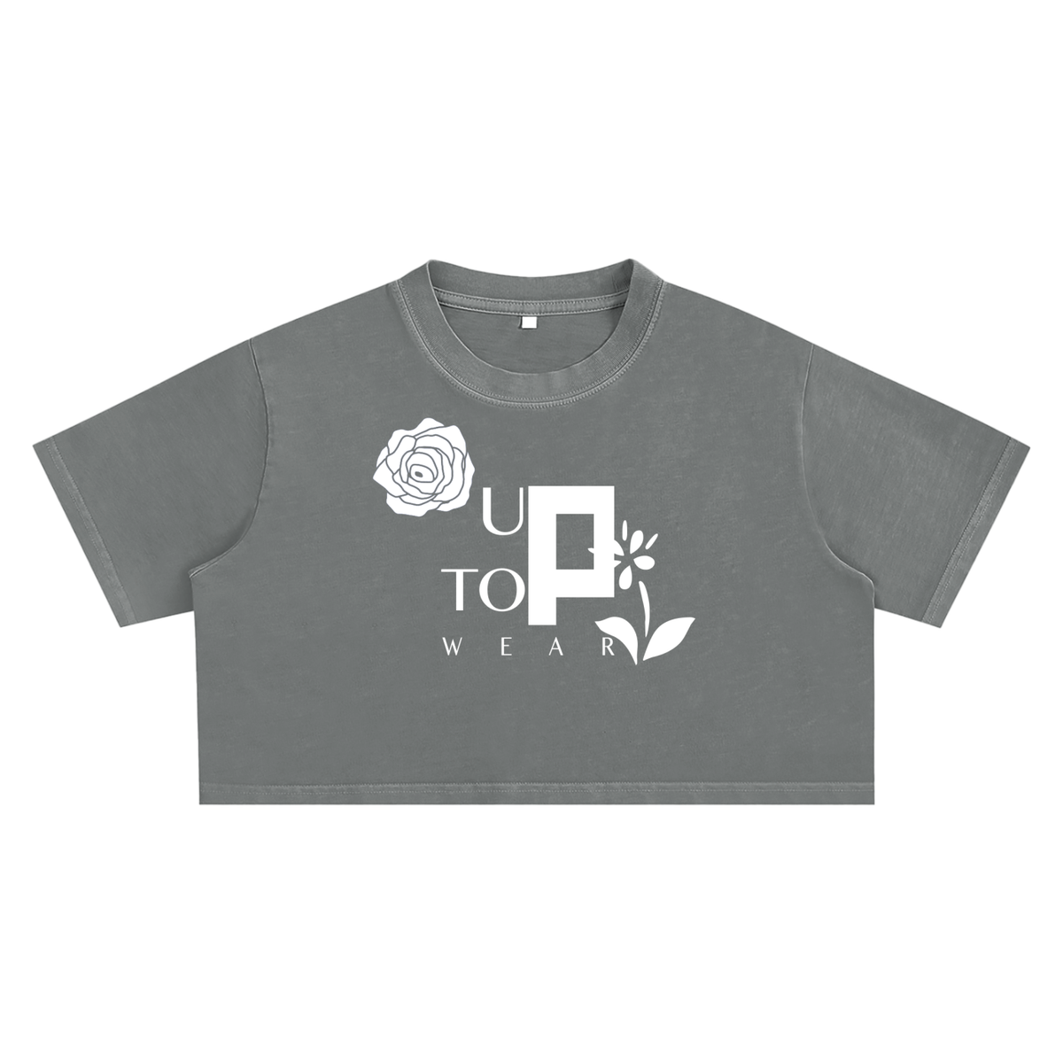 UPTOPWEAR Snow Washed Crop Top