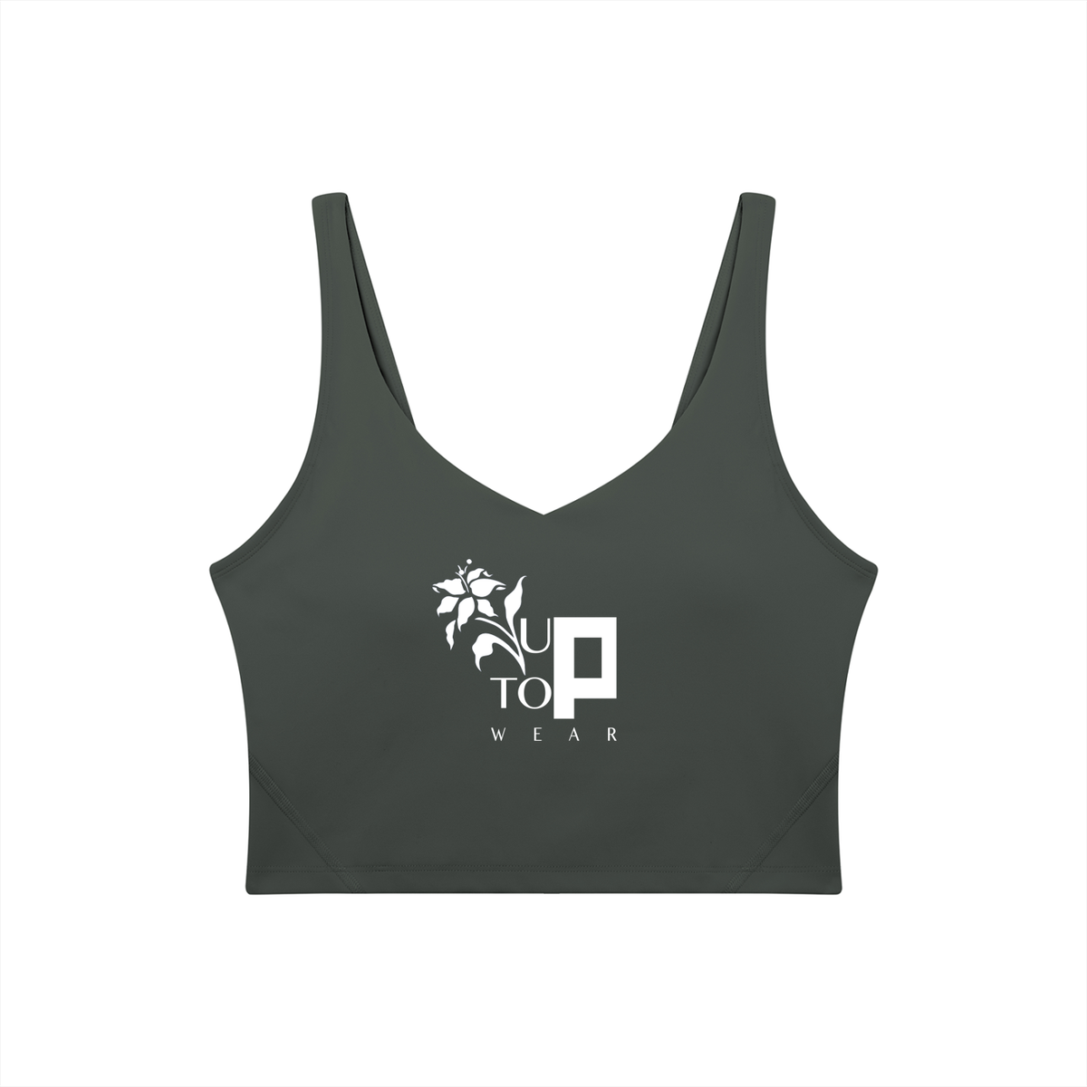 UPTOPWEAR Women's V-Neck Yoga Sports Bra