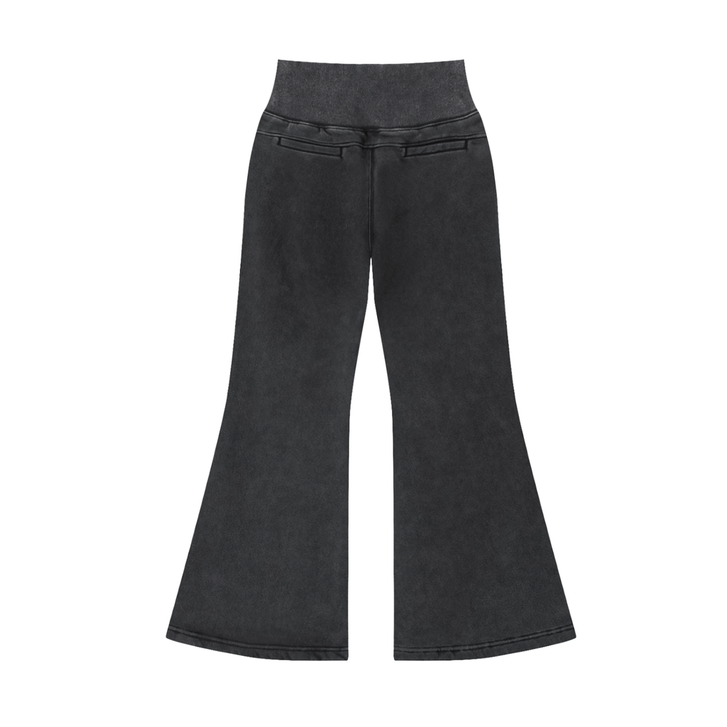 UPTOPWEAR Vintage Washed Flared Fleece Pants