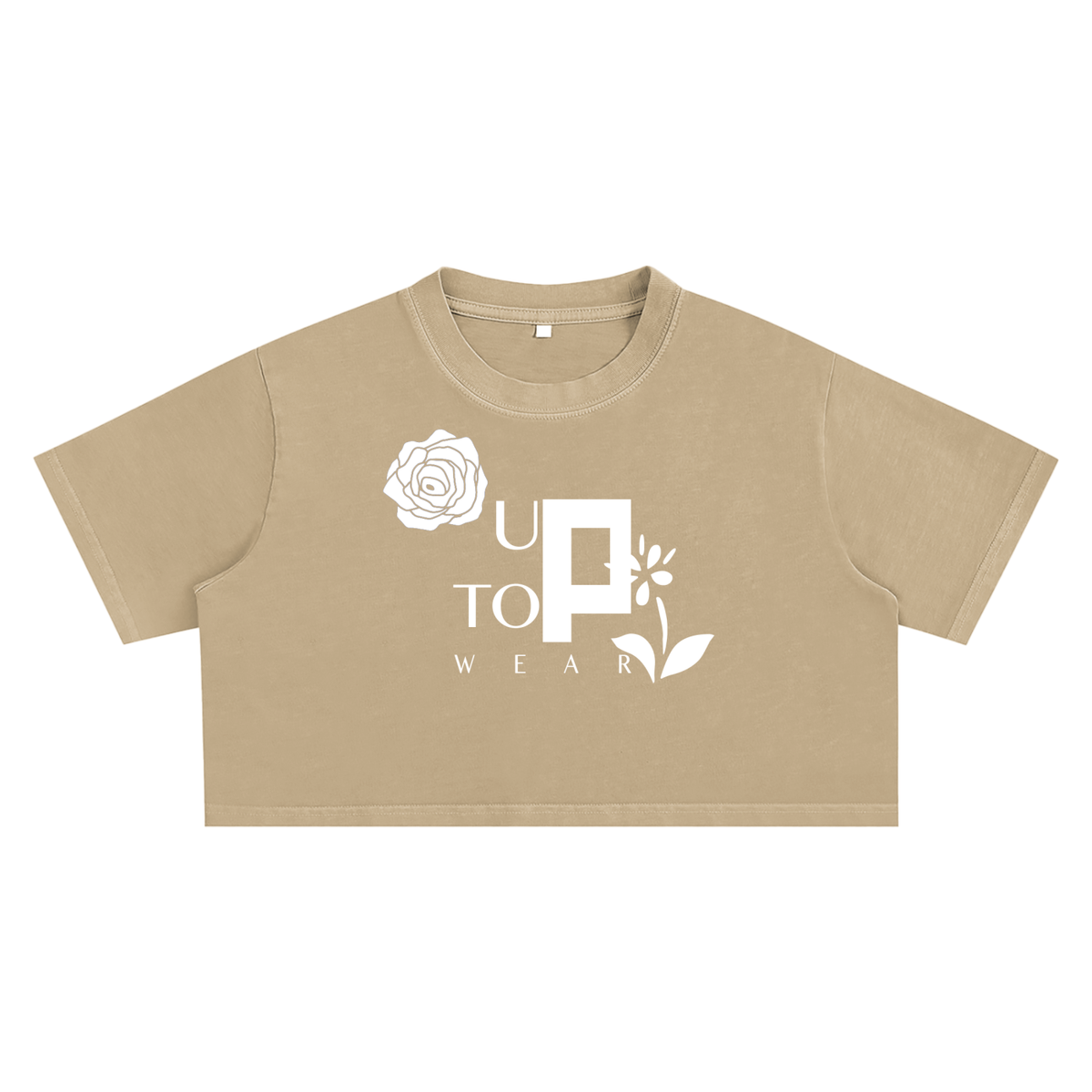 UPTOPWEAR Snow Washed Crop Top