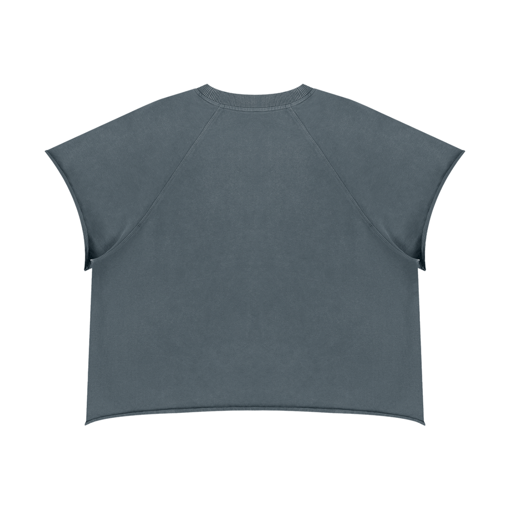 Unisex Vintage Wash Raw Edge Boxy T-Shirt