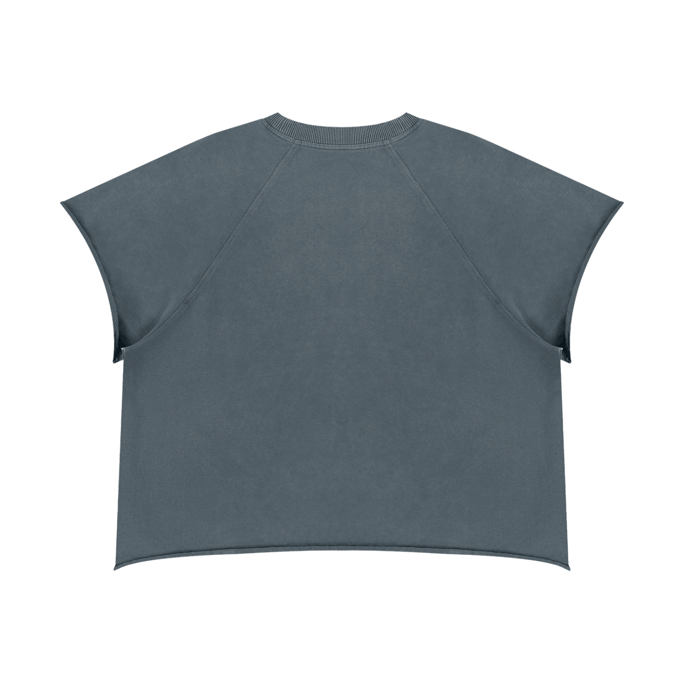 Unisex Vintage Wash Raw Edge Boxy T-Shirt