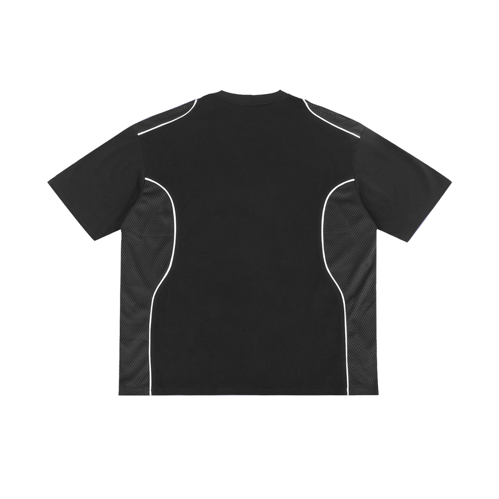 UPTOPWEAR Contrast Piped Panel T-Shirt