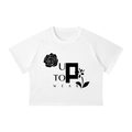 UPTOPWEAR Women's Mineral Wash Raglan Crop T-Shirt