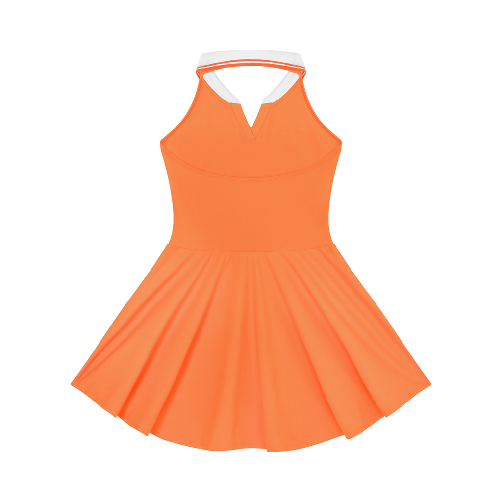 UPTOPWEAR Women's Collared Halter A-Line Tennis Dress