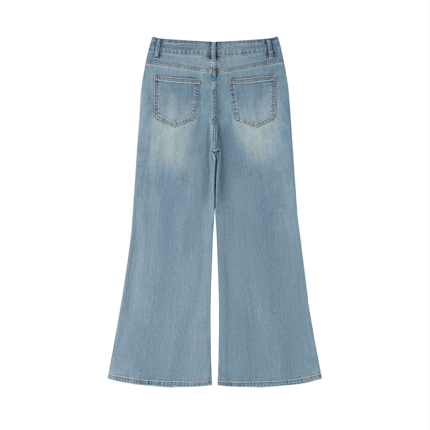UPTOPWEAR Women's Vintage Wash Flared Leg Jeans