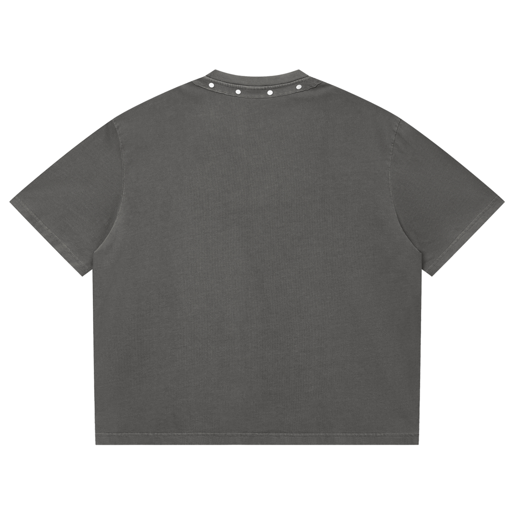 UPTOPWEAR Unisex Washed Boxy Studded T-Shirt