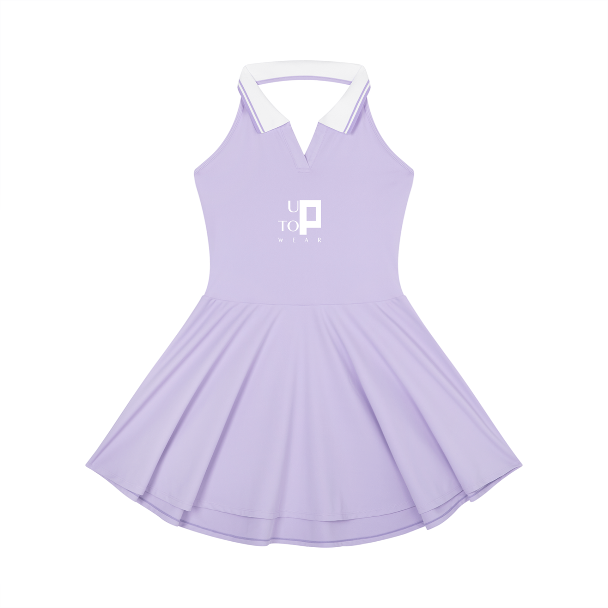 UPTOPWEAR Women's Collared Halter A-Line Tennis Dress
