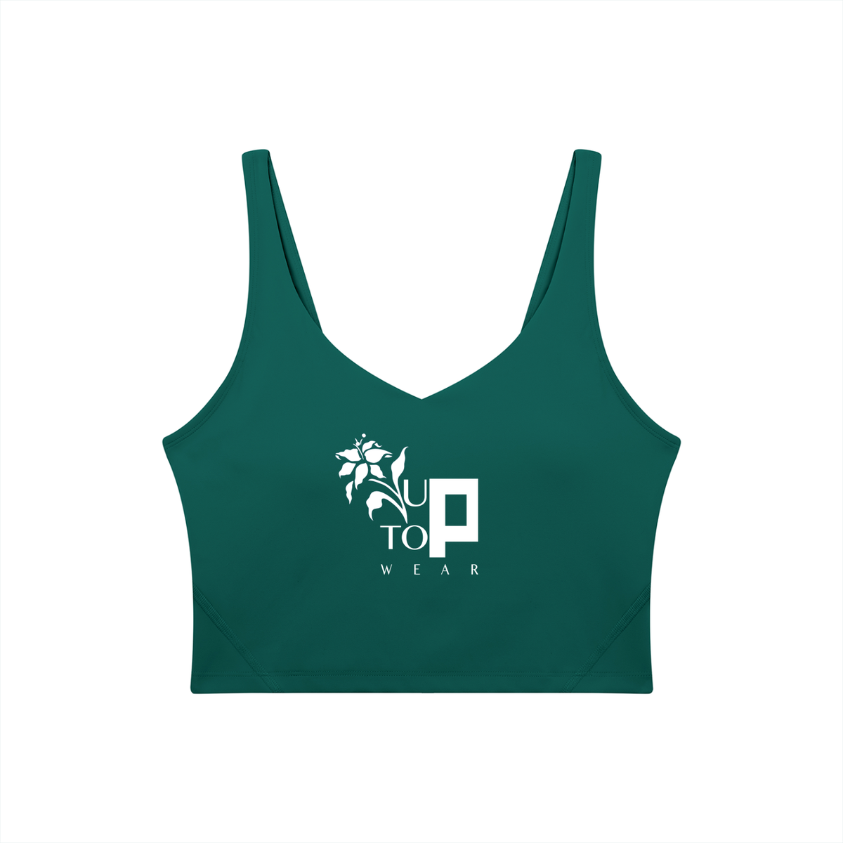 UPTOPWEAR Women's V-Neck Yoga Sports Bra