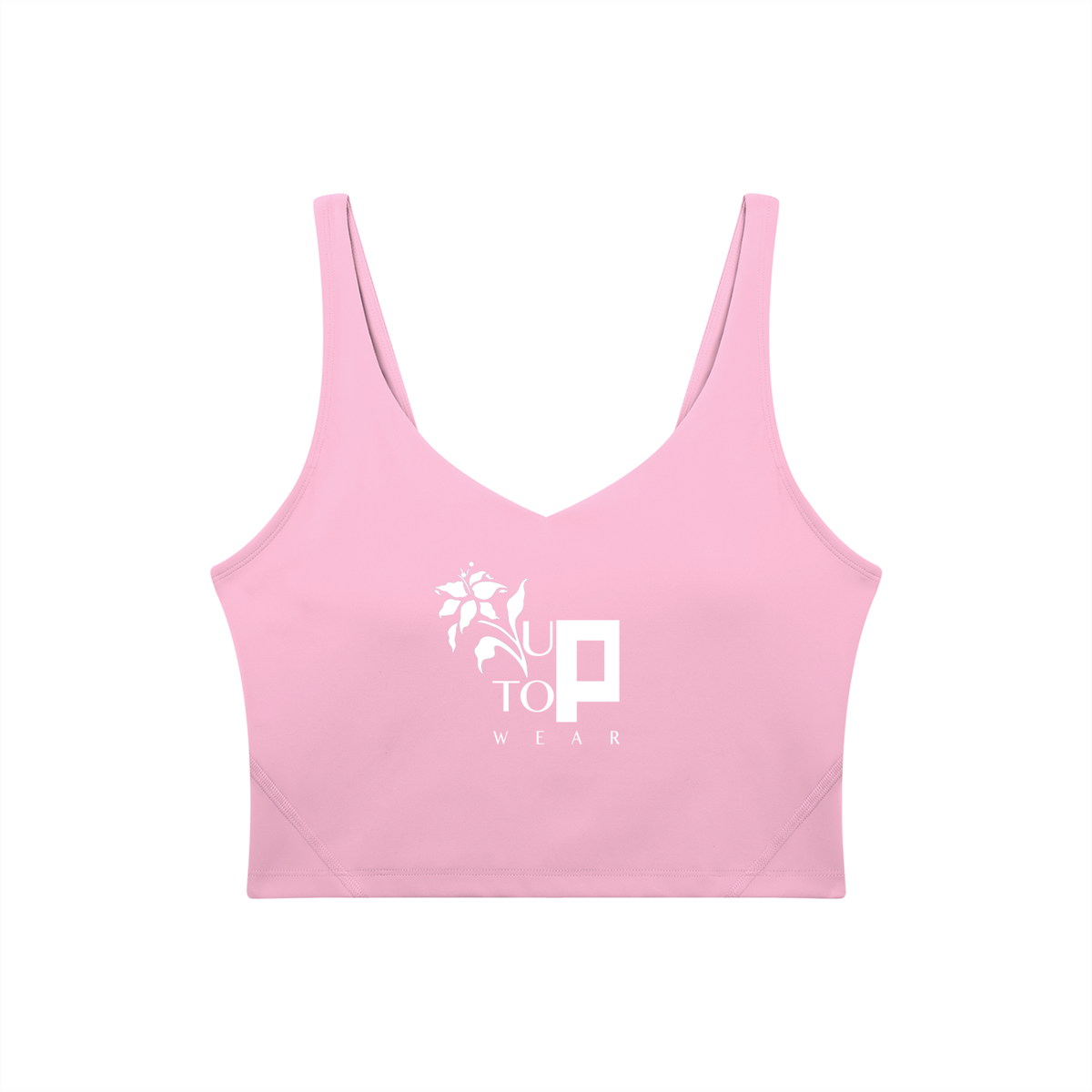 UPTOPWEAR Women's V-Neck Yoga Sports Bra