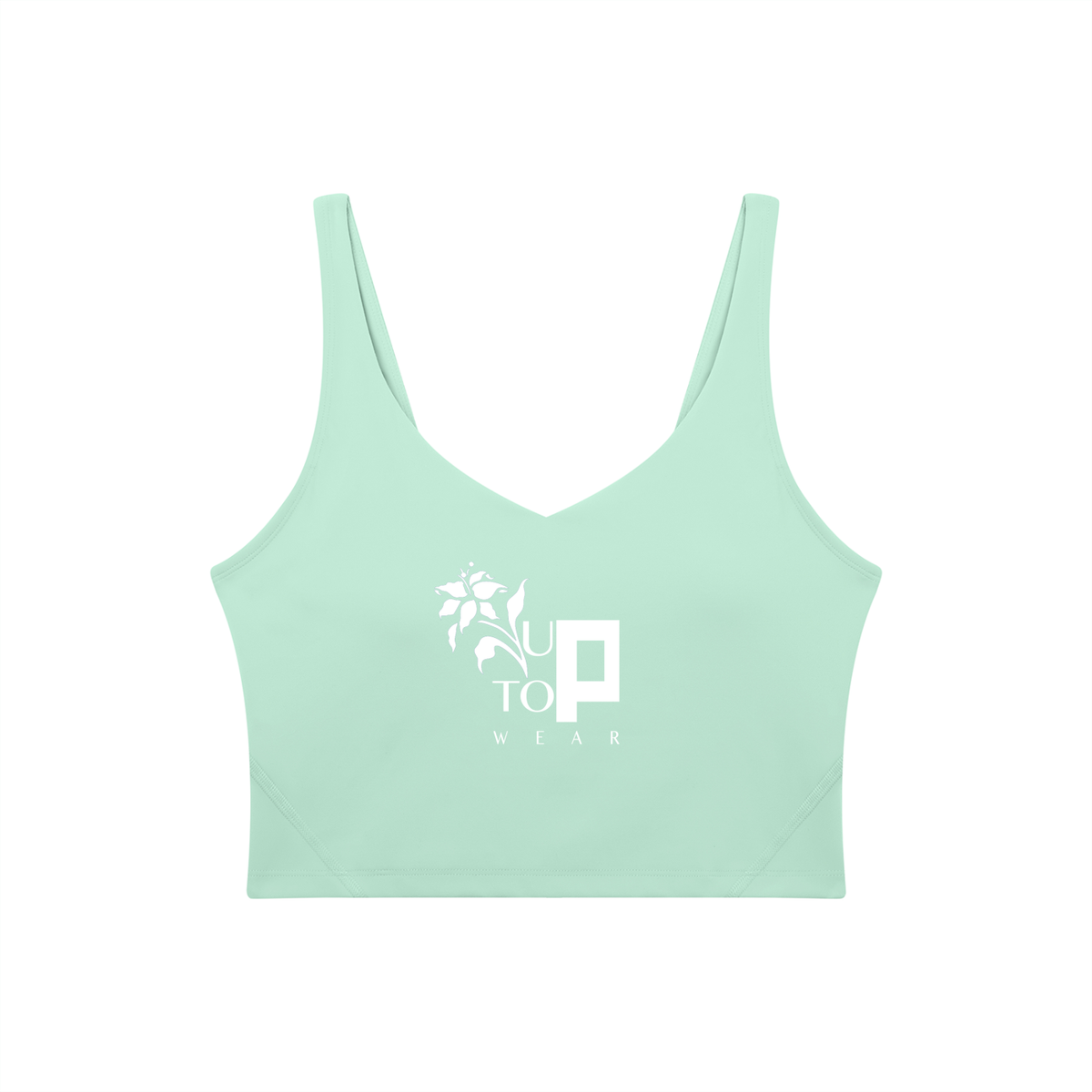 UPTOPWEAR Women's V-Neck Yoga Sports Bra