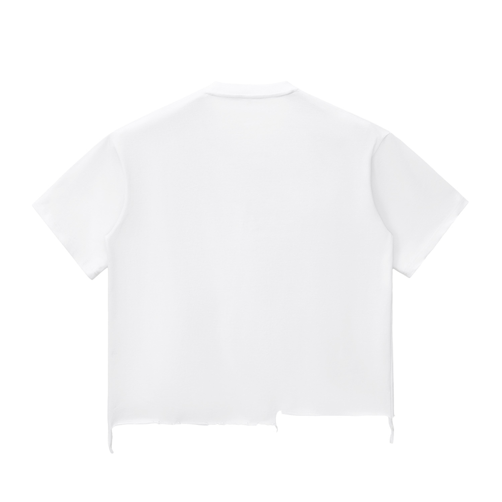UPTOPWEAR  Snow Wash Raw-Hem Boxy T-shirt