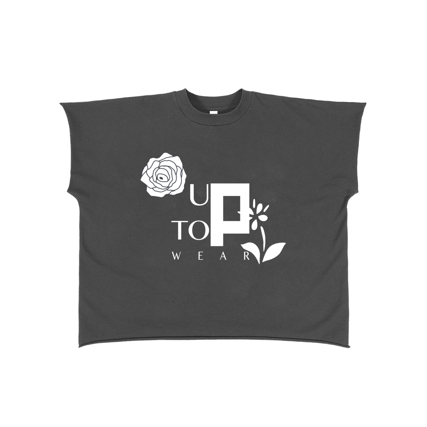 UPTOPWEAR Raw Edge Boxy Non-Shrink T-Shirt