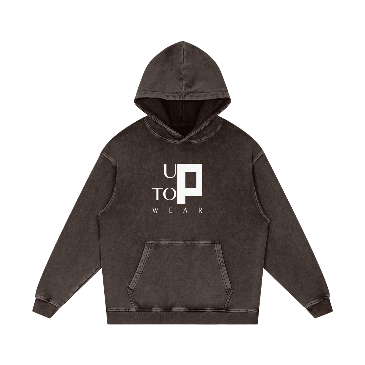 UPTOPWEAR Snow Washed Loose Cotton Hoodie