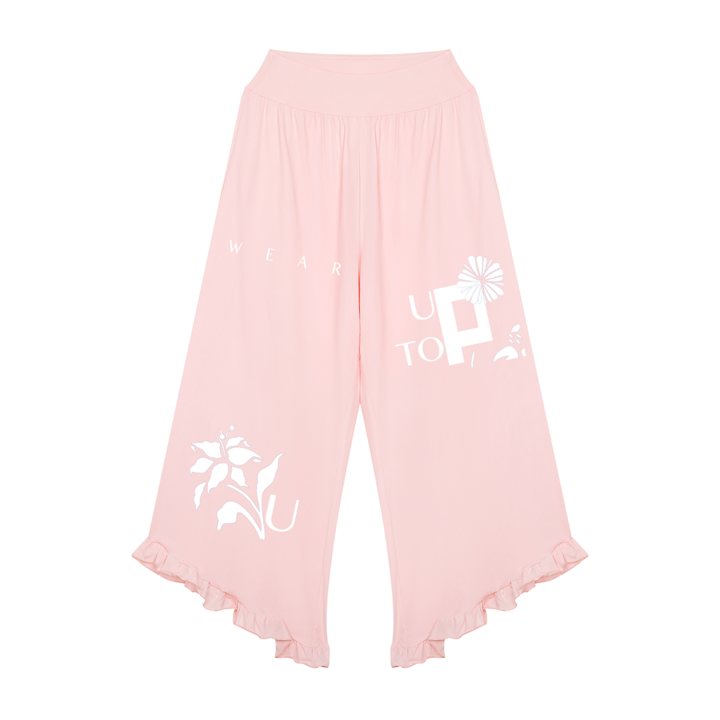 UPTOPWEAR Women’s Ruched Wide Leg Pants