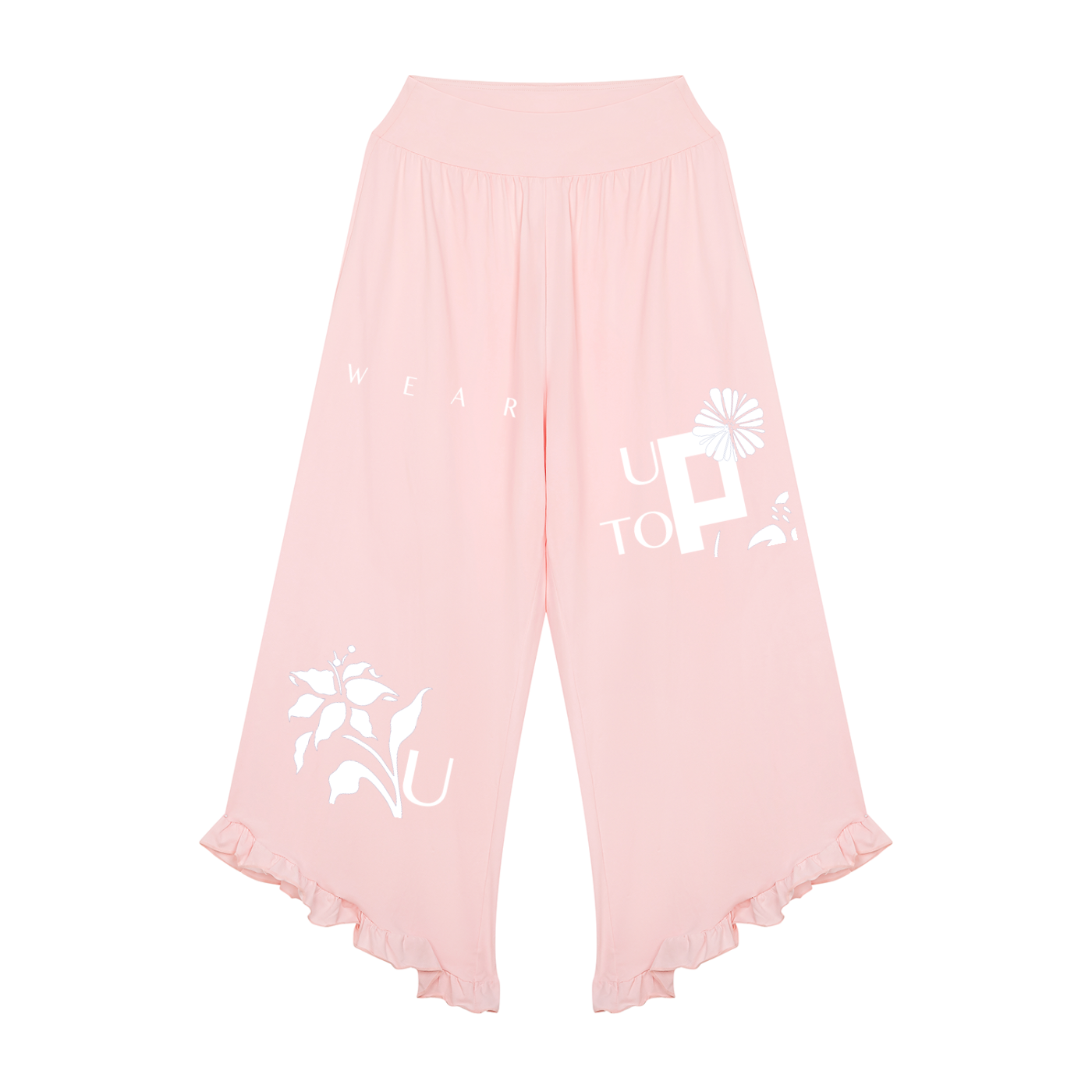 UPTOPWEAR Women’s Ruched Wide Leg Pants