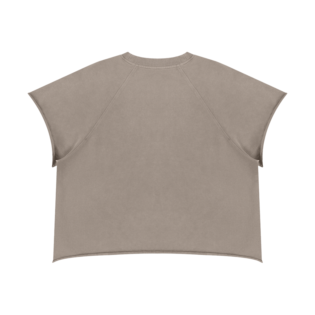 Unisex Vintage Wash Raw Edge Boxy T-Shirt