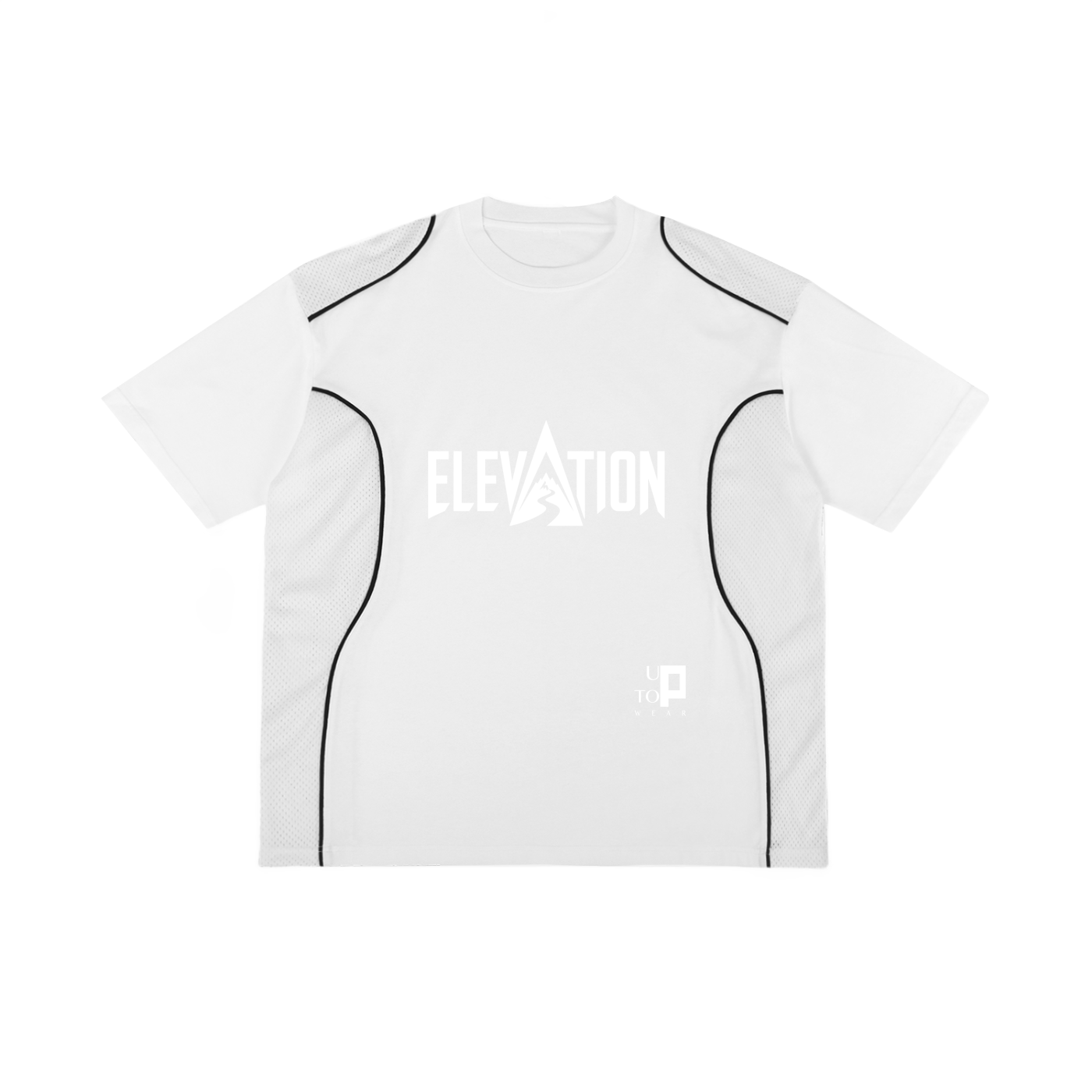 UPTOPWEAR Contrast Piped Panel T-Shirt