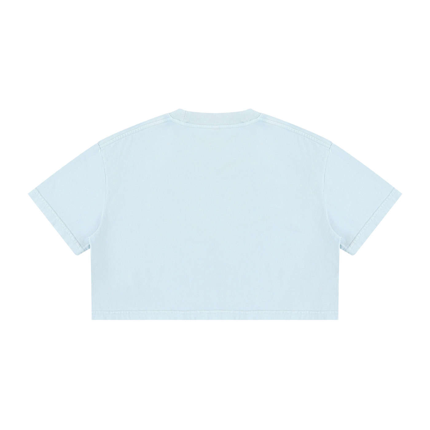 UPTOPWEAR Women's Mineral Wash Cotton Crop T-Shirt
