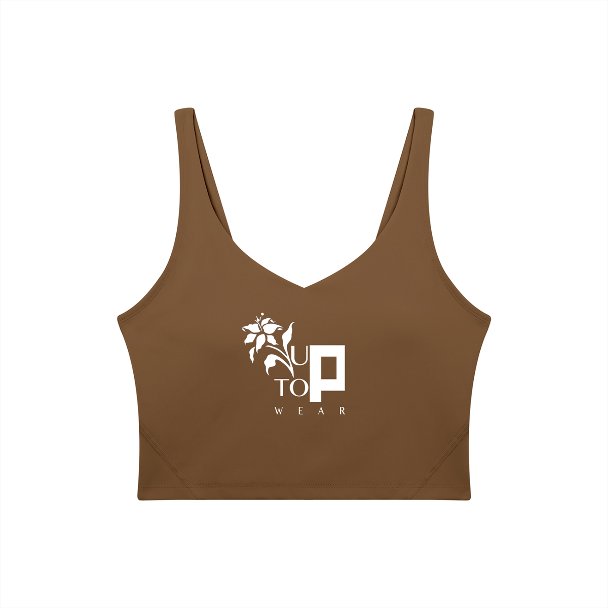 UPTOPWEAR Women's V-Neck Yoga Sports Bra