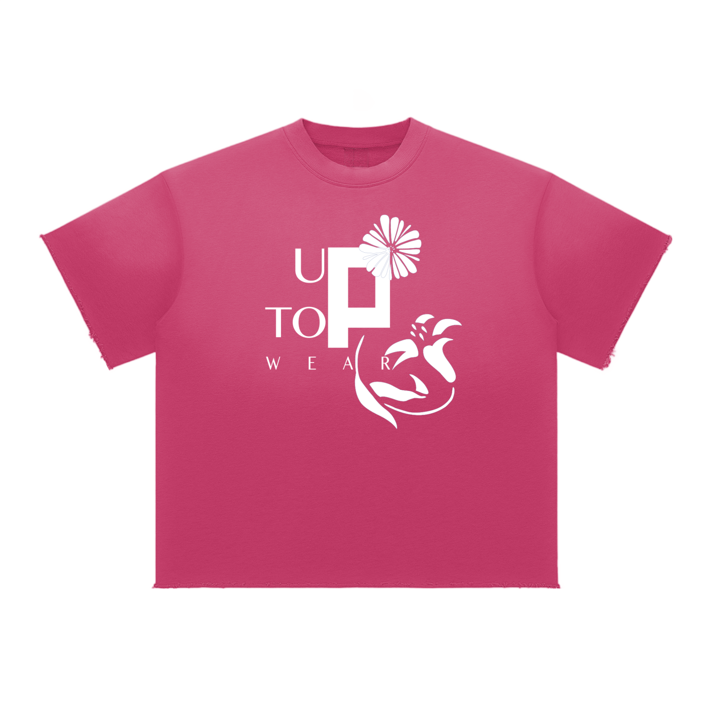 UptopWear Sun Fade Raw Edge T-Shirt