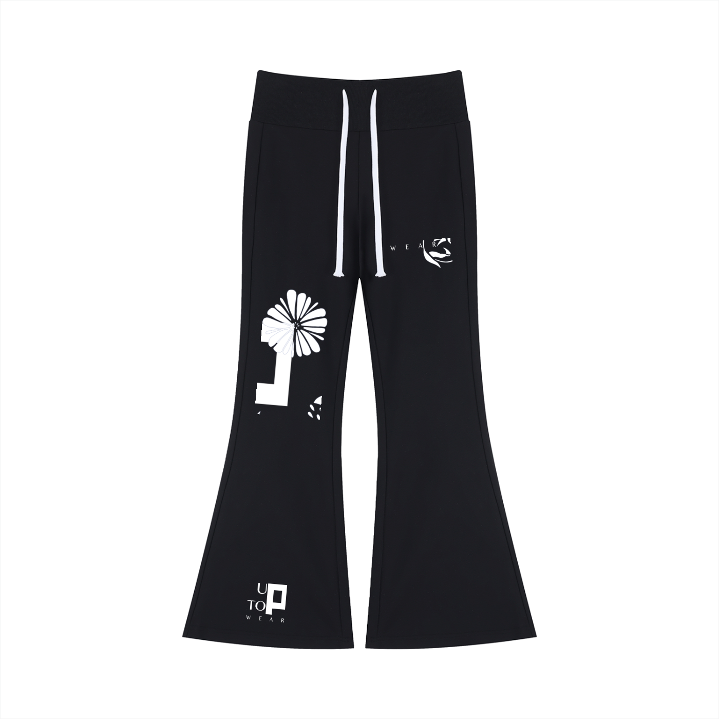 UptopWear Women's Drawstring Flared Leg Pants