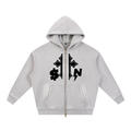 UPTOPWEAR Sunfade Two-way Zipper Boxy Fleece Hoodie