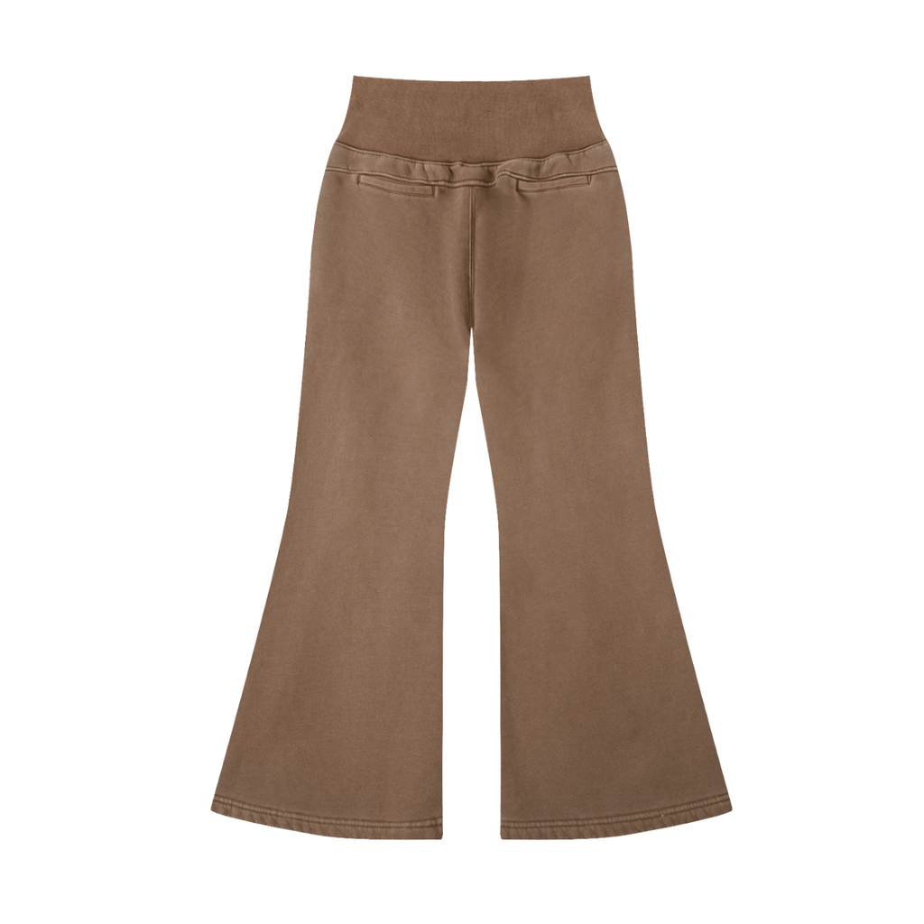 UPTOPWEAR Vintage Washed Flared Fleece Pants