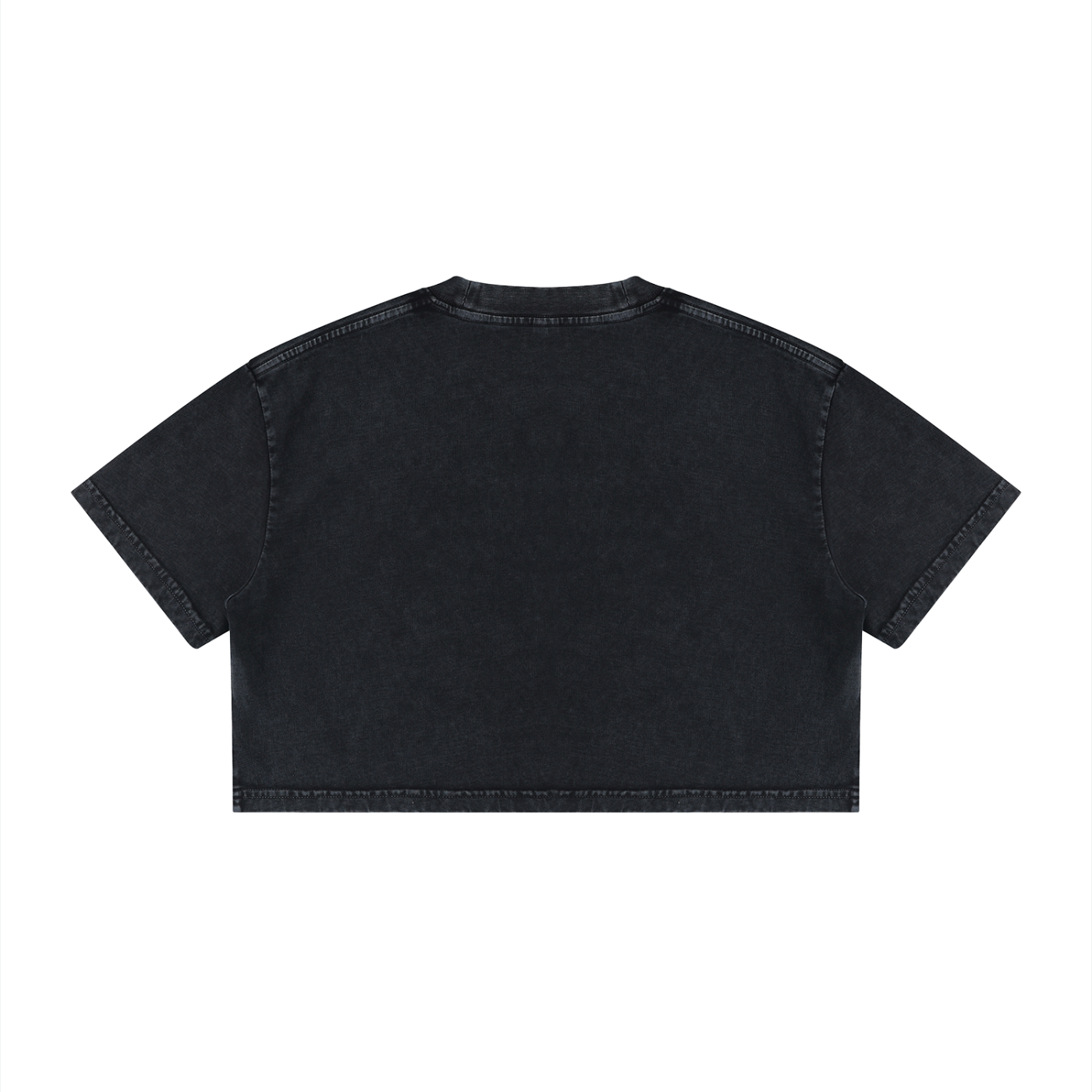 UPTOPWEAR Women's Mineral Wash Cotton Crop T-Shirt