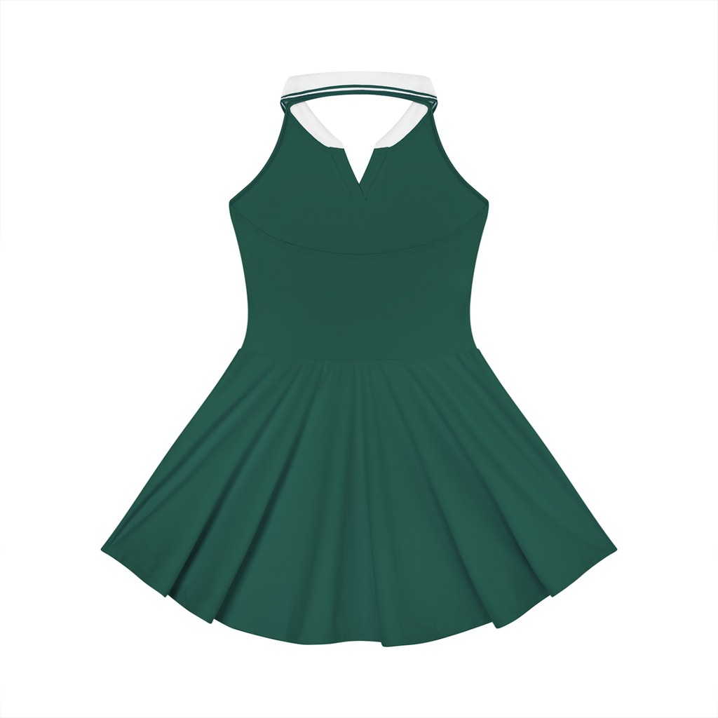 UPTOPWEAR Women's Collared Halter A-Line Tennis Dress